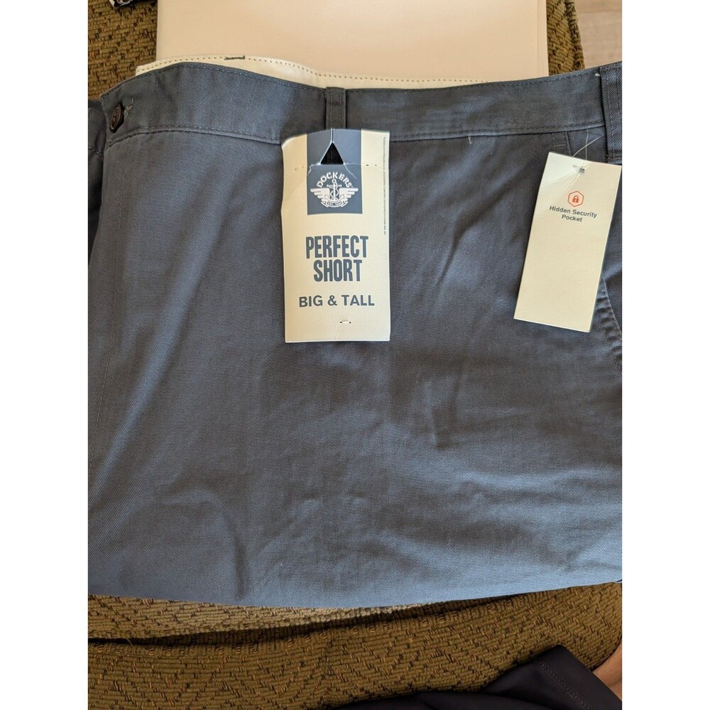 New Dockers Men's Big & Tall Perfect Short NWT Size 60 Blue 10 Inseam